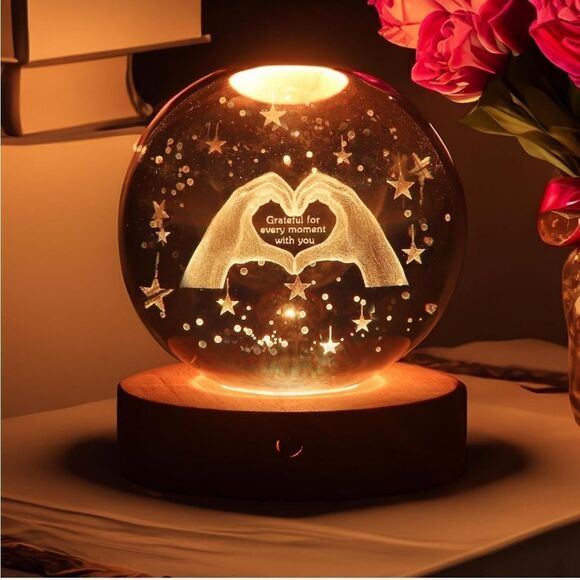 Taylor Swift Inspired 3D Crystal Ball Night Light - Picture 1 of 7